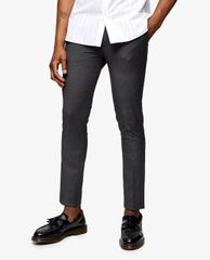 TOPMAN - Quần tây nam phom skinny Gray Super