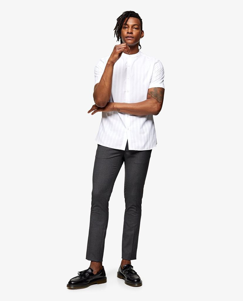 TOPMAN - Quần tây nam phom skinny Gray Super