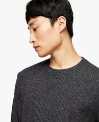 TOPMAN - Áo len nam tay dài cổ tròn phom suông thời trang