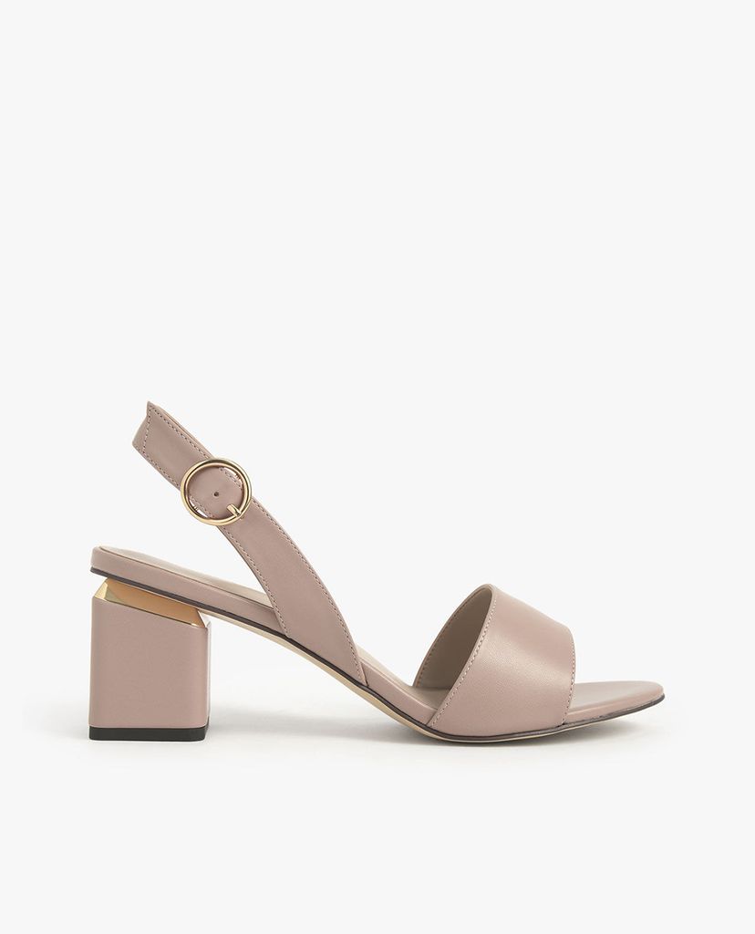 CHARLES & KEITH - Giày cao gót đế vuông Slingback Block