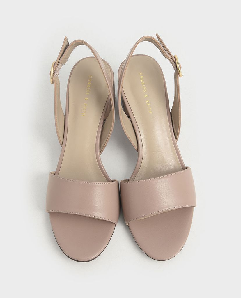 CHARLES & KEITH - Giày cao gót đế vuông Slingback Block