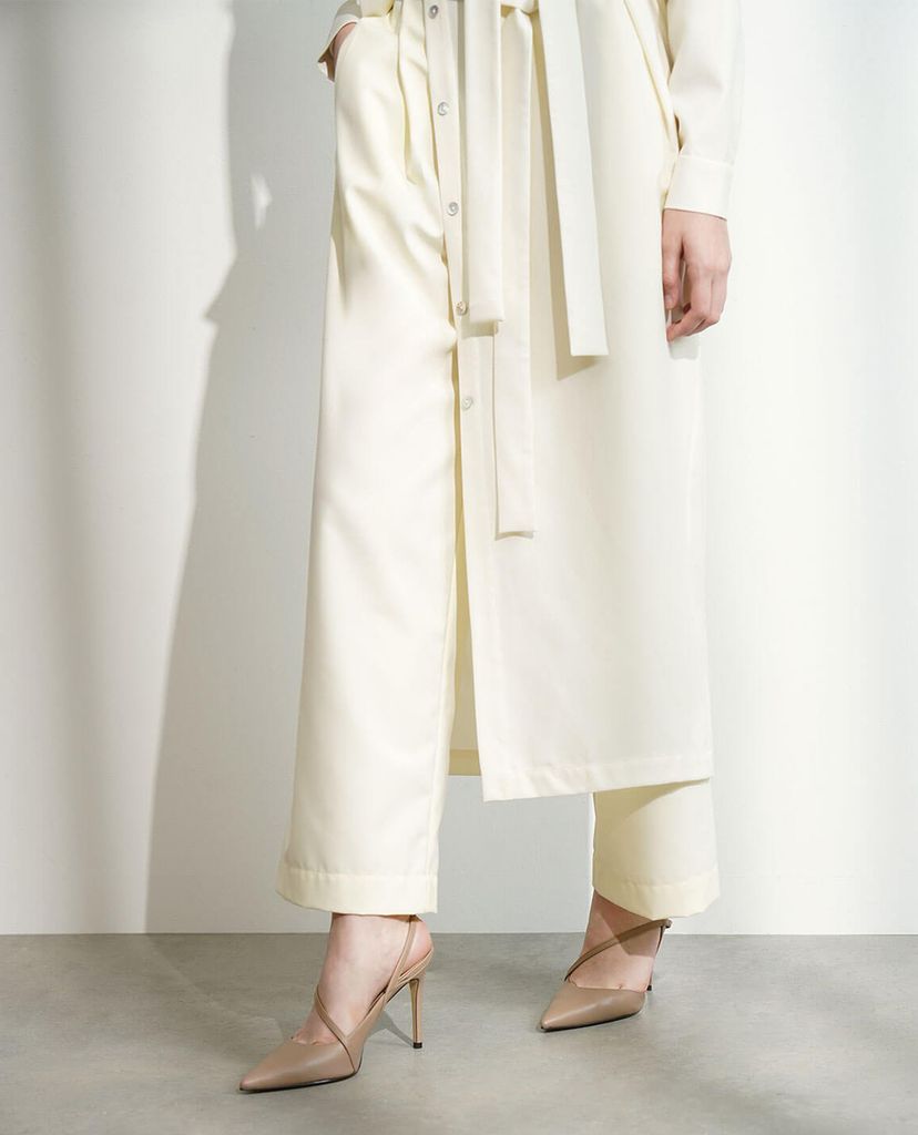 CHARLES & KEITH - Giày cao gót mũi nhọn Asymmetric Strap Slingback Pumps