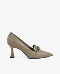 CHARLES & KEITH - Giày cao gót mũi nhọn Chain Embellished Loafer