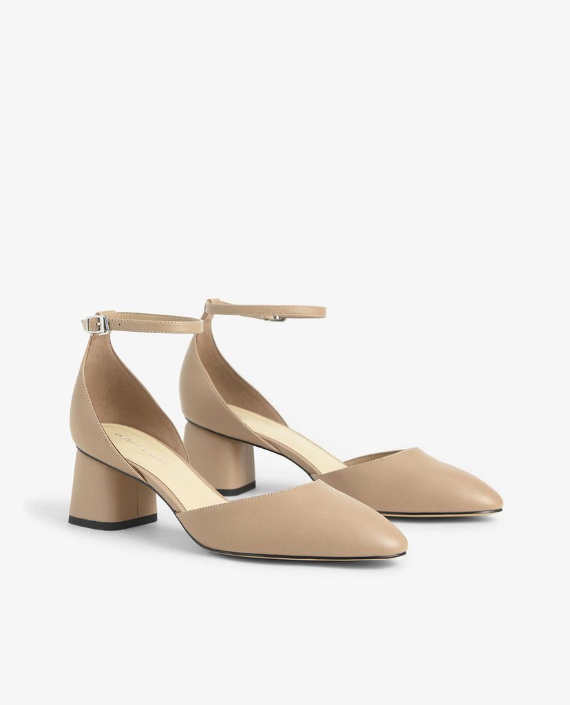 CHARLES & KEITH - Giày cao gót mũi nhọn Almond Toe Block