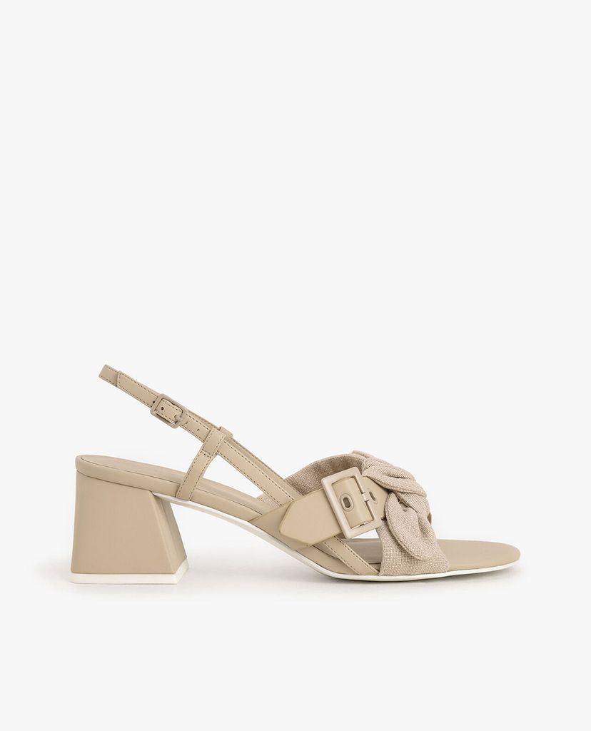CHARLES & KEITH - Giày sandal cao gót Tie Slingbacks