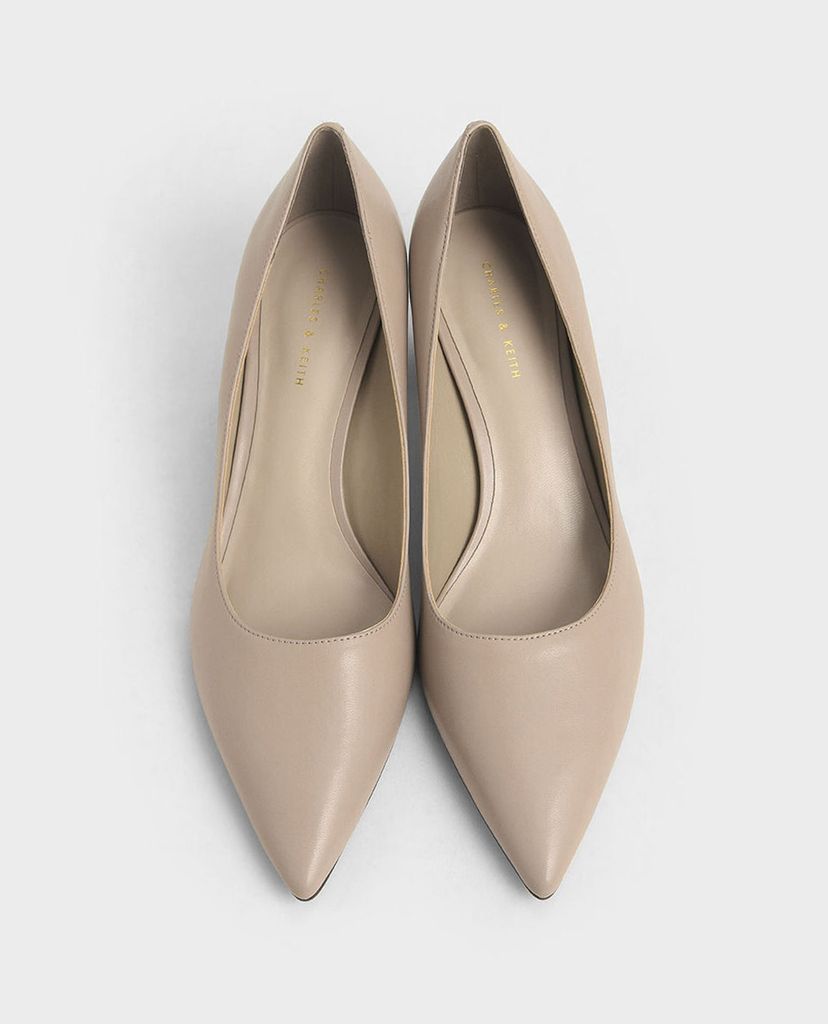 CHARLES & KEITH - Giày cao gót mũi nhọn Metal Accented Pointed