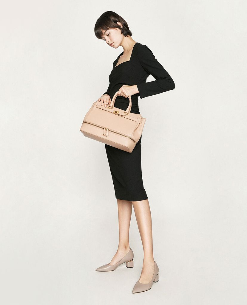 CHARLES & KEITH - Giày cao gót mũi nhọn Metal Accented Pointed