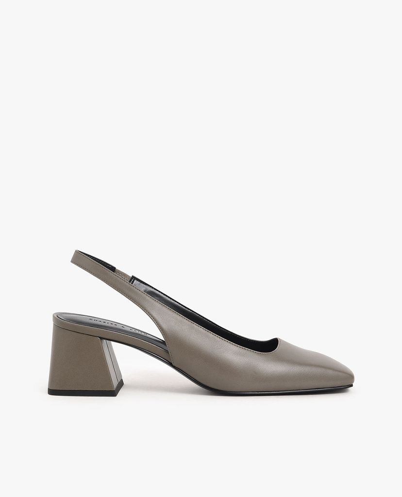 CHARLES & KEITH - Giày cao gót mũi vuông Square Toe