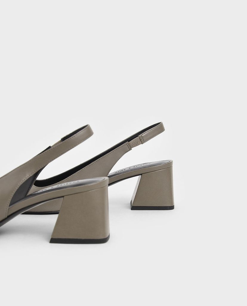 CHARLES & KEITH - Giày cao gót mũi vuông Square Toe