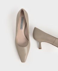 CHARLES & KEITH - Giày cao gót mũi nhọn Kitten Heel Court