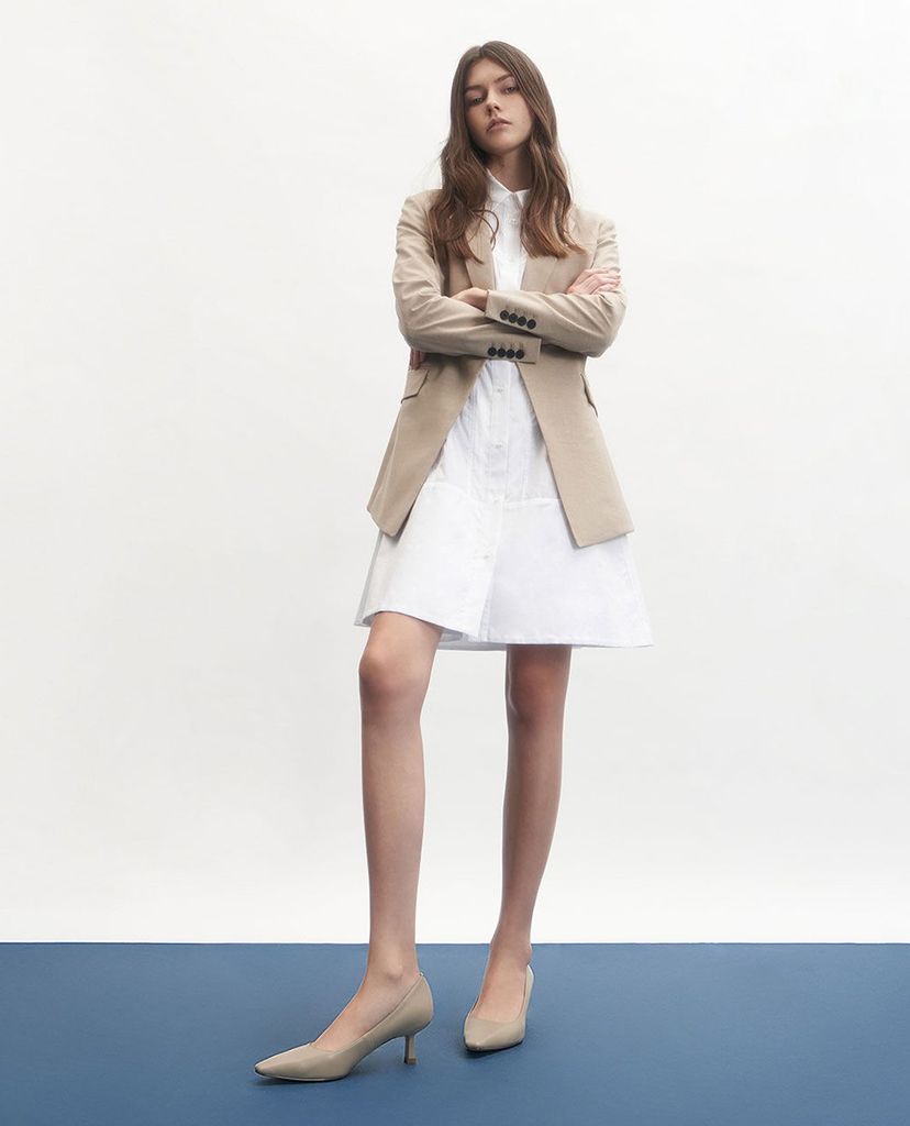 CHARLES & KEITH - Giày cao gót mũi nhọn Kitten Heel Court