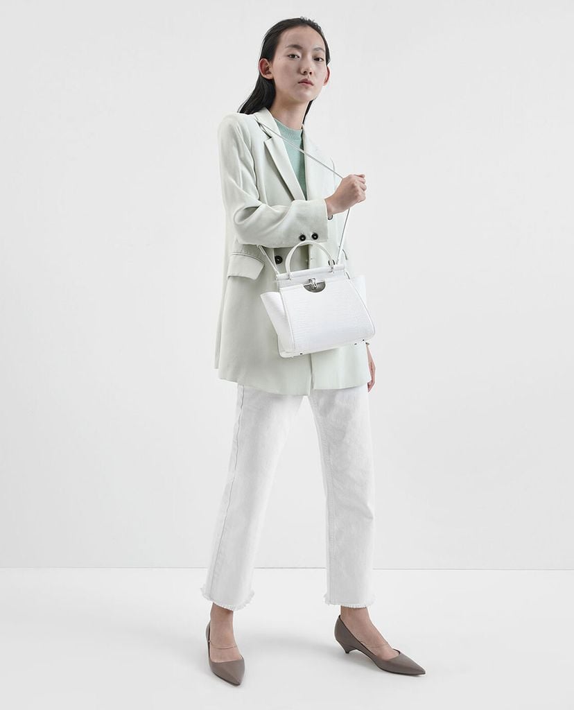 CHARLES & KEITH - Giày cao gót Thin Metal Chain Strap