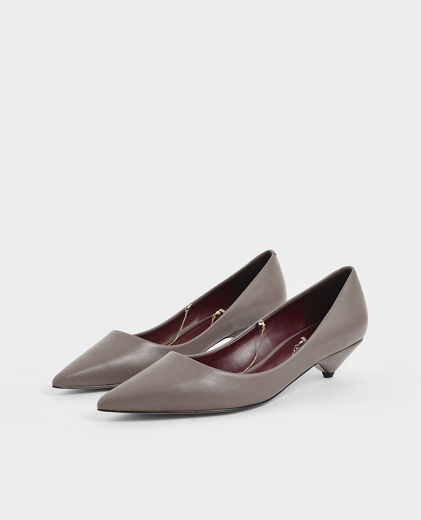 CHARLES & KEITH - Giày cao gót Thin Metal Chain Strap