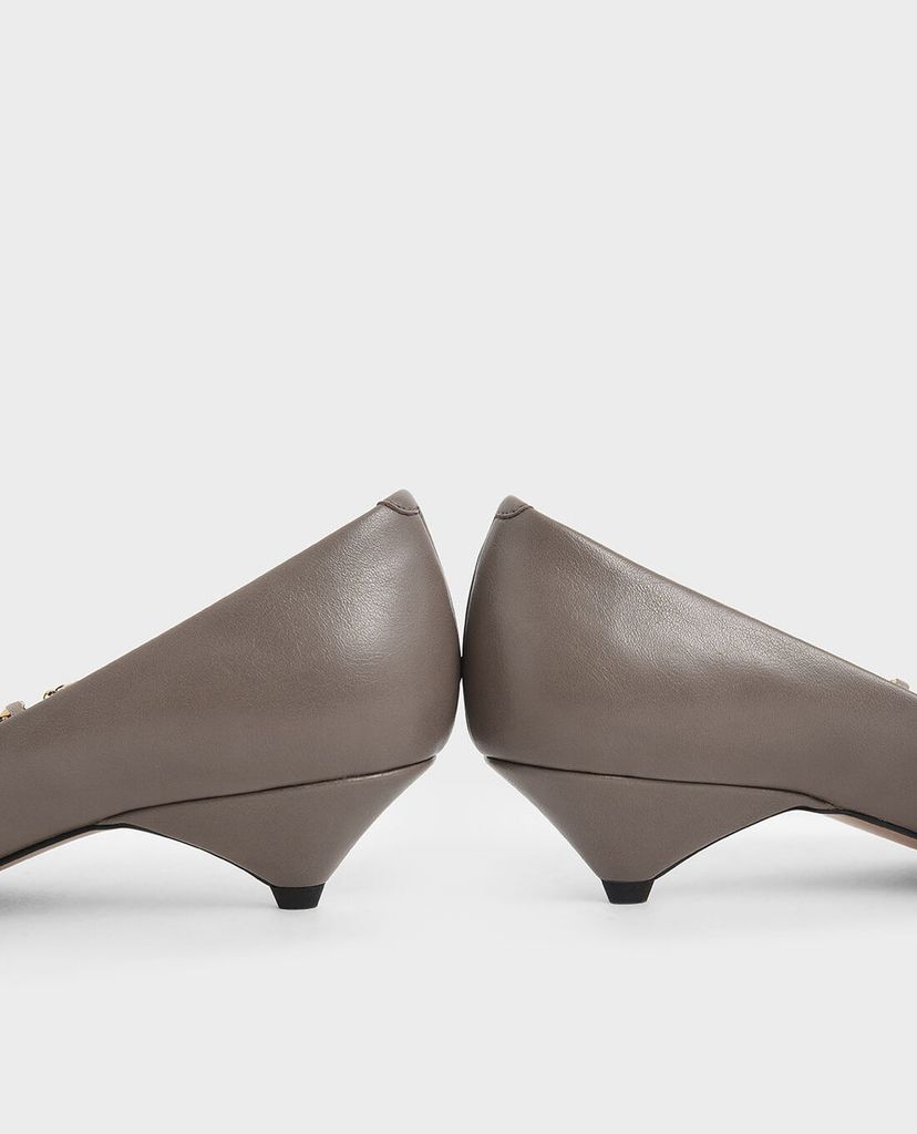 CHARLES & KEITH - Giày cao gót Thin Metal Chain Strap