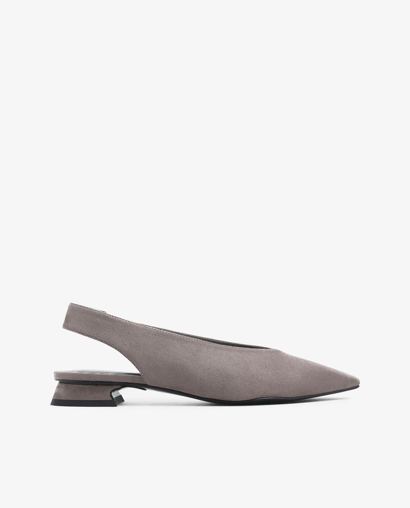 CHARLES & KEITH - Giày cao gót mũi nhọn đế vuông Textured Mini Square