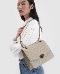 CHARLES & KEITH - Túi đeo vai chữ nhật Quilted Push Lock