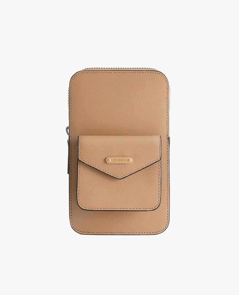 PEDRO - Ví nam chữ nhật Embossed Leather Phone Pouch