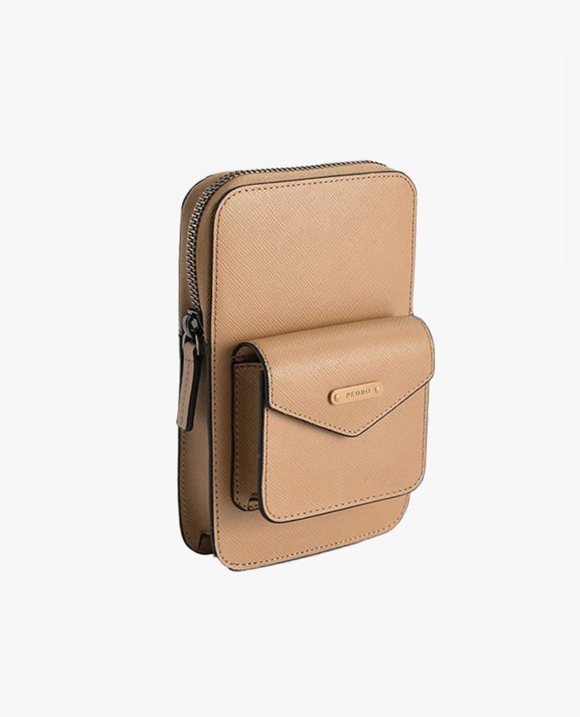 PEDRO - Ví nam chữ nhật Embossed Leather Phone Pouch
