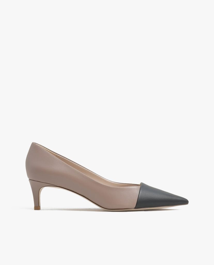 PEDRO - Giày cao gót mũi nhọn Leather Cap Toe