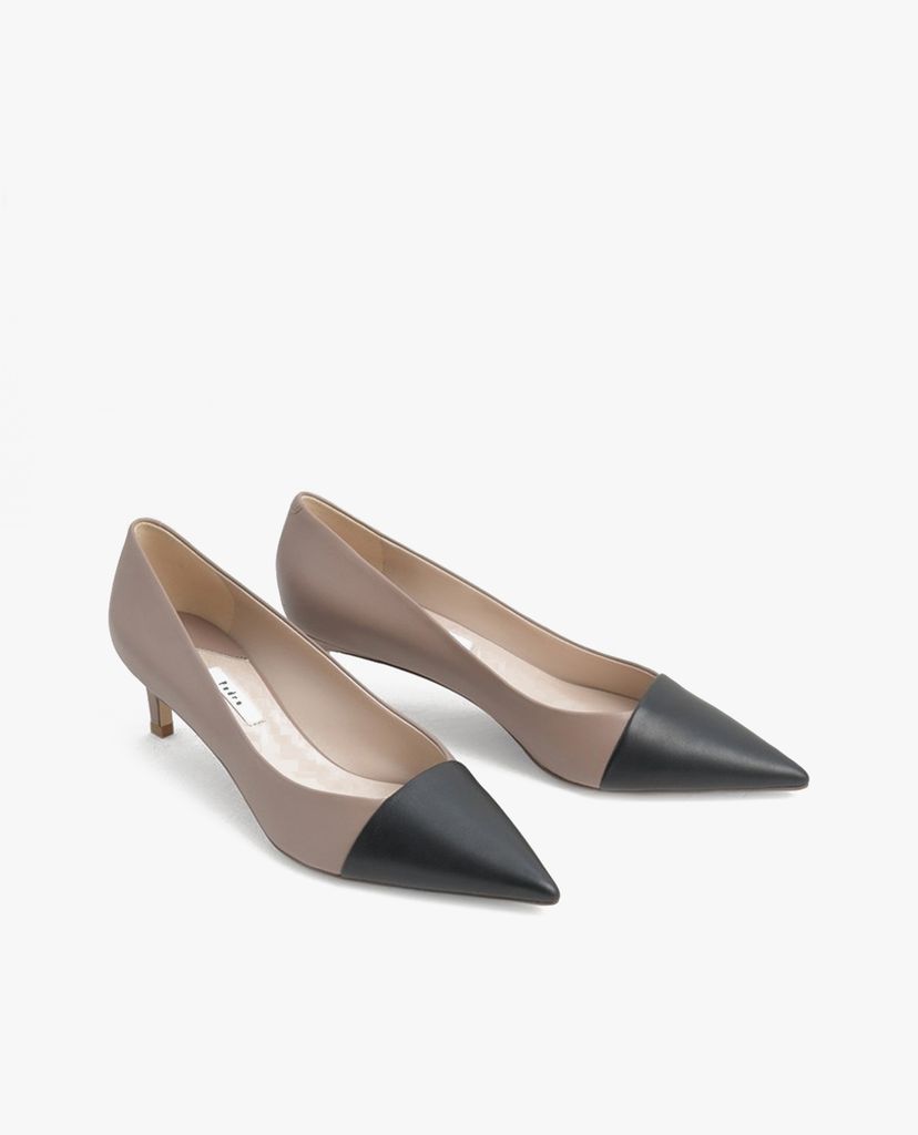 PEDRO - Giày cao gót mũi nhọn Leather Cap Toe