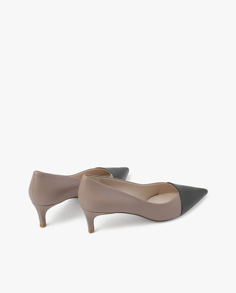 PEDRO - Giày cao gót mũi nhọn Leather Cap Toe