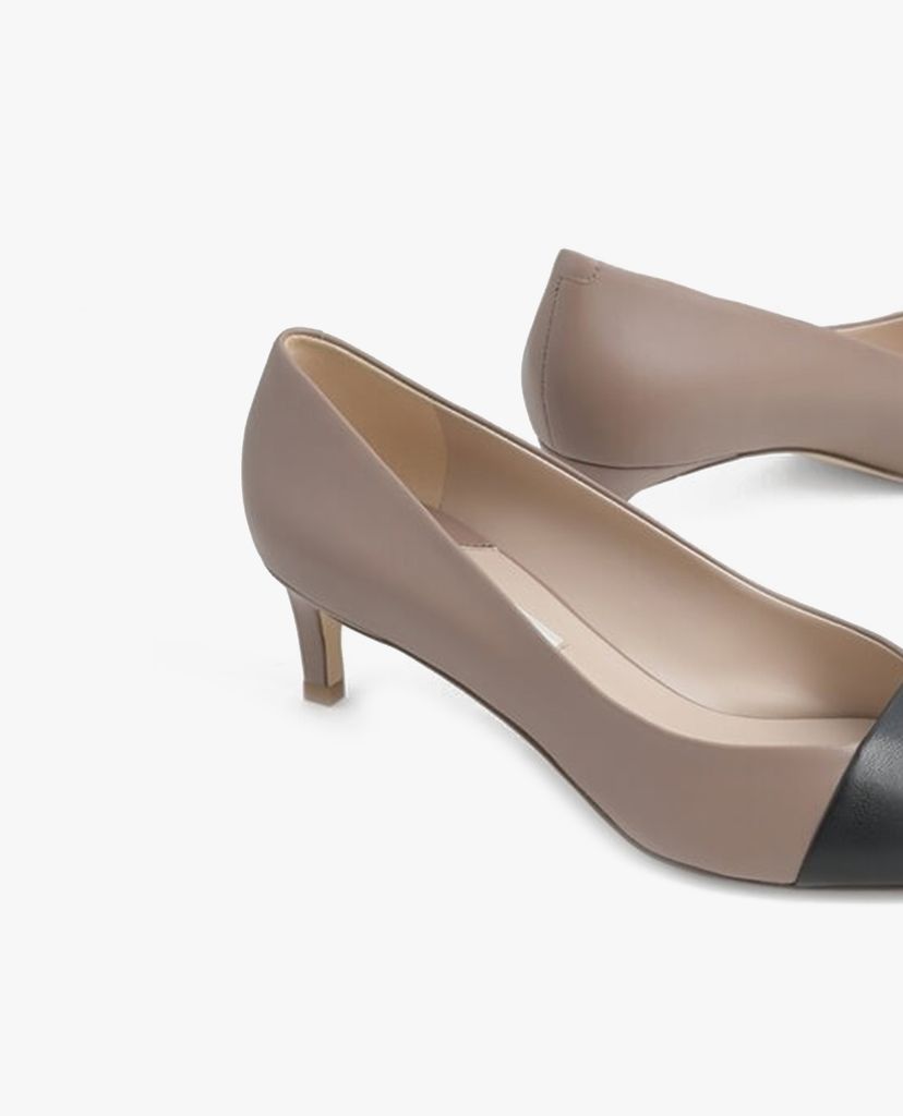 PEDRO - Giày cao gót mũi nhọn Leather Cap Toe