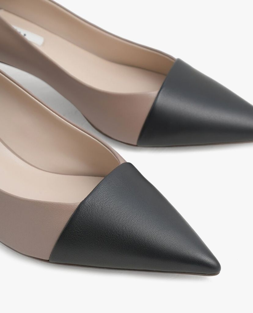 PEDRO - Giày cao gót mũi nhọn Leather Cap Toe