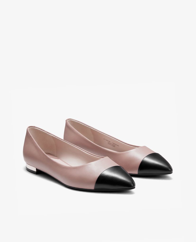 PEDRO - Giày đế bệt nữ mũi nhọn Leather Pointed Cap Toe