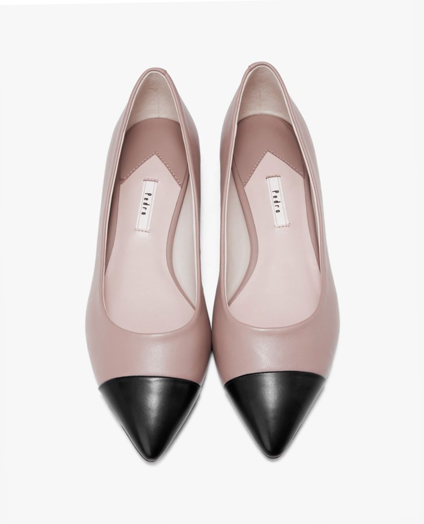 PEDRO - Giày đế bệt nữ mũi nhọn Leather Pointed Cap Toe