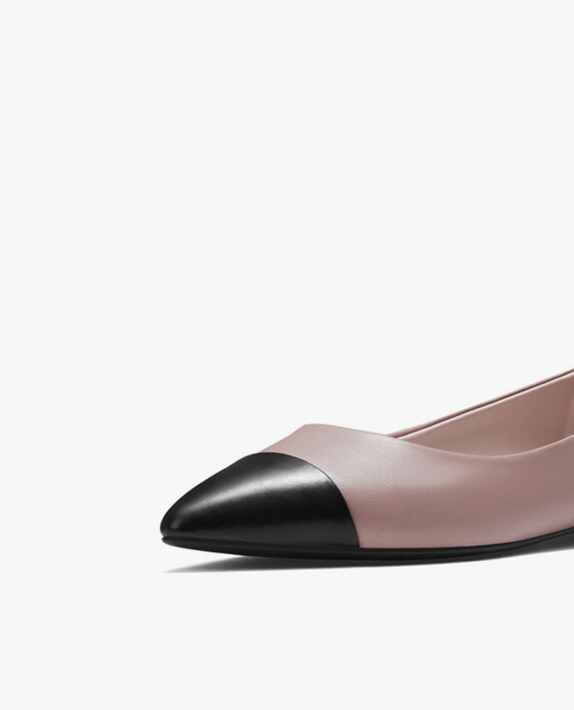 PEDRO - Giày đế bệt nữ mũi nhọn Leather Pointed Cap Toe