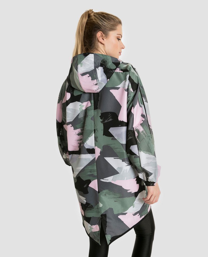 PUMA - Áo khoác nữ phom dài AOP Zip-Up Hooded Parka