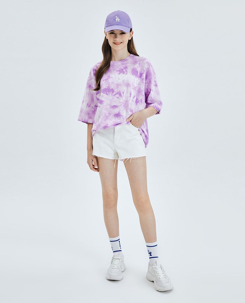 MLB - Áo thun cổ tròn ngắn tay Tie Dye Big Logo Over Fit
