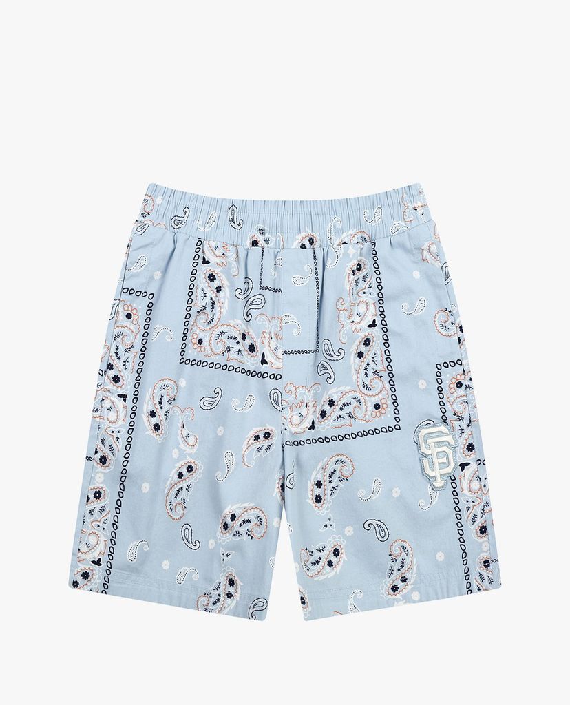 MLB - Quần shorts jeans nữ Paisley Cotton Midi Woven