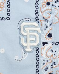 MLB - Quần shorts jeans nữ Paisley Cotton Midi Woven