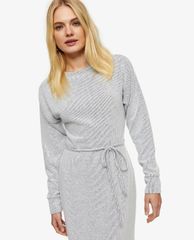 TOPSHOP - Đầm midi tay dài cổ tròn phom suông thời trang