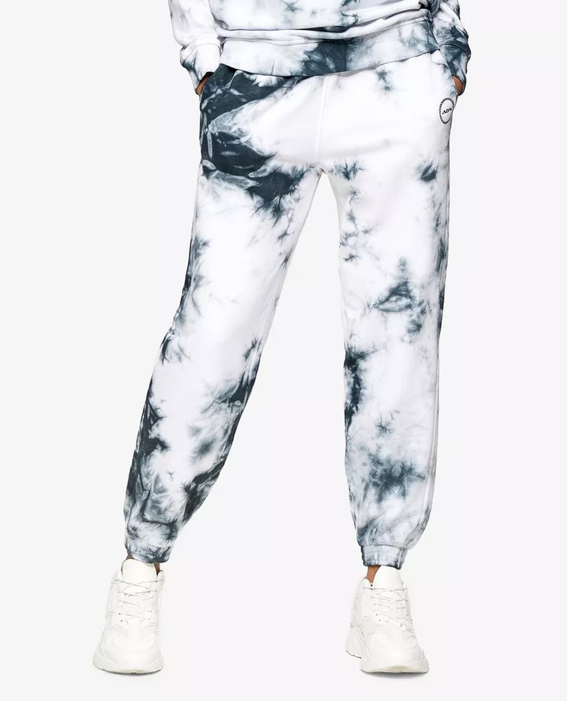 TOPSHOP - Quần jogger nữ lưng thun Grey Tie Dye