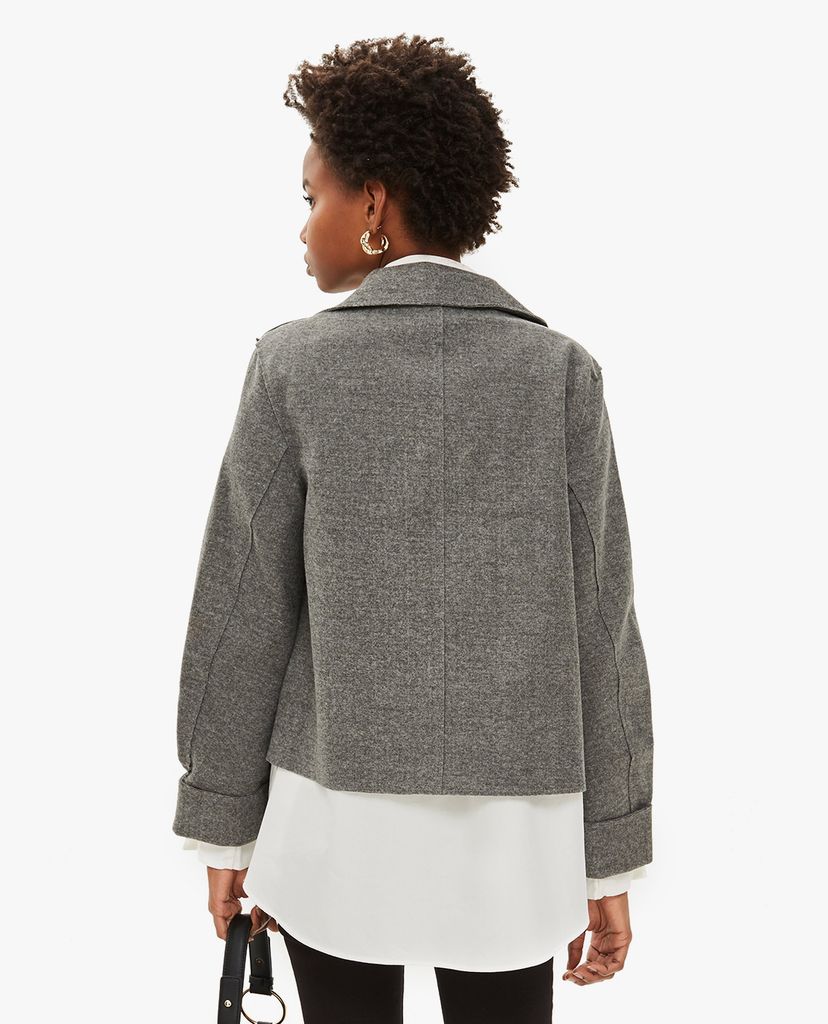 TOPSHOP - Áo blazer nữ tay dài phom croptop thời trang Jersey