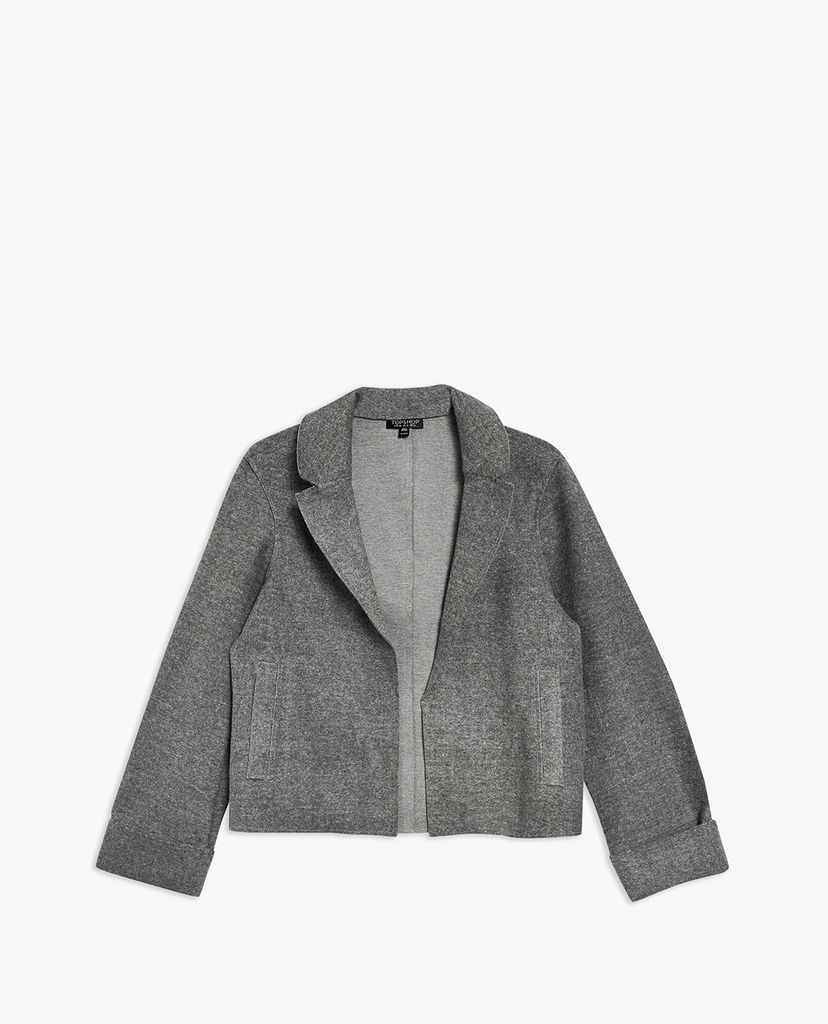 TOPSHOP - Áo blazer nữ tay dài phom croptop thời trang Jersey