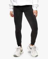 TOPSHOP - Quần leggings nữ lưng cao PETITE Grey Washed