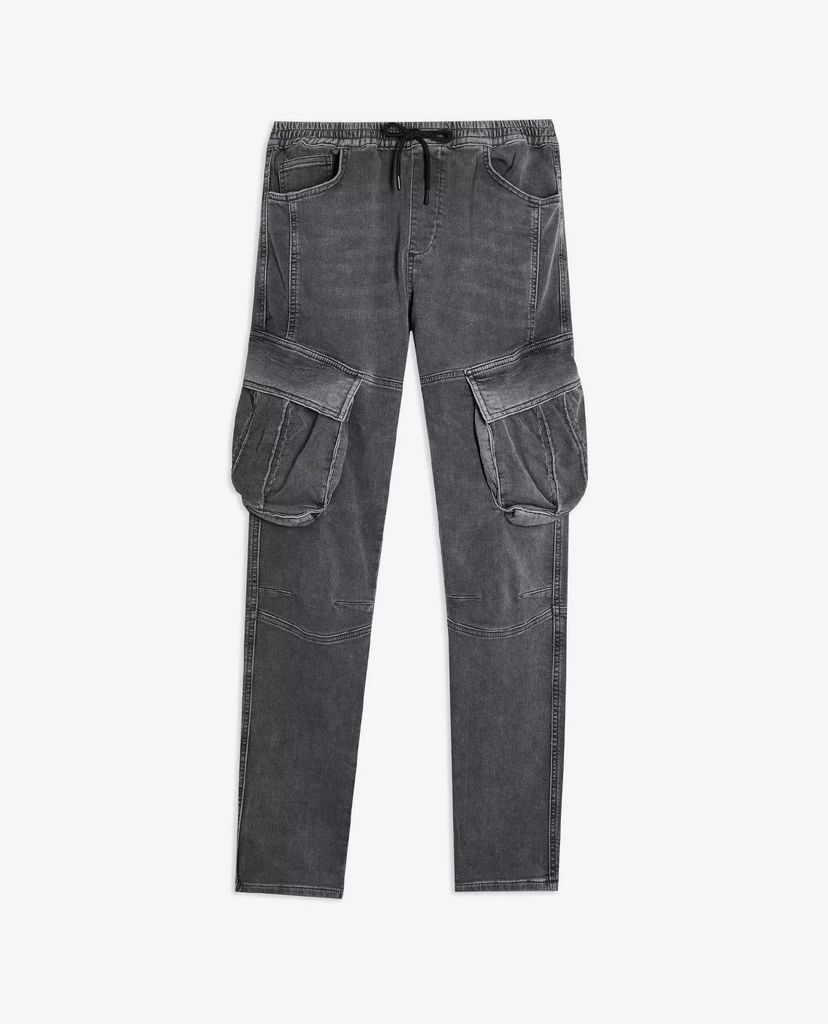 TOPMAN - Quần dài nam denim phom skinny Gray Cargo