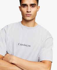 TOPMAN - Áo thun nam ngắn tay cổ tròn Gray Copenhagen