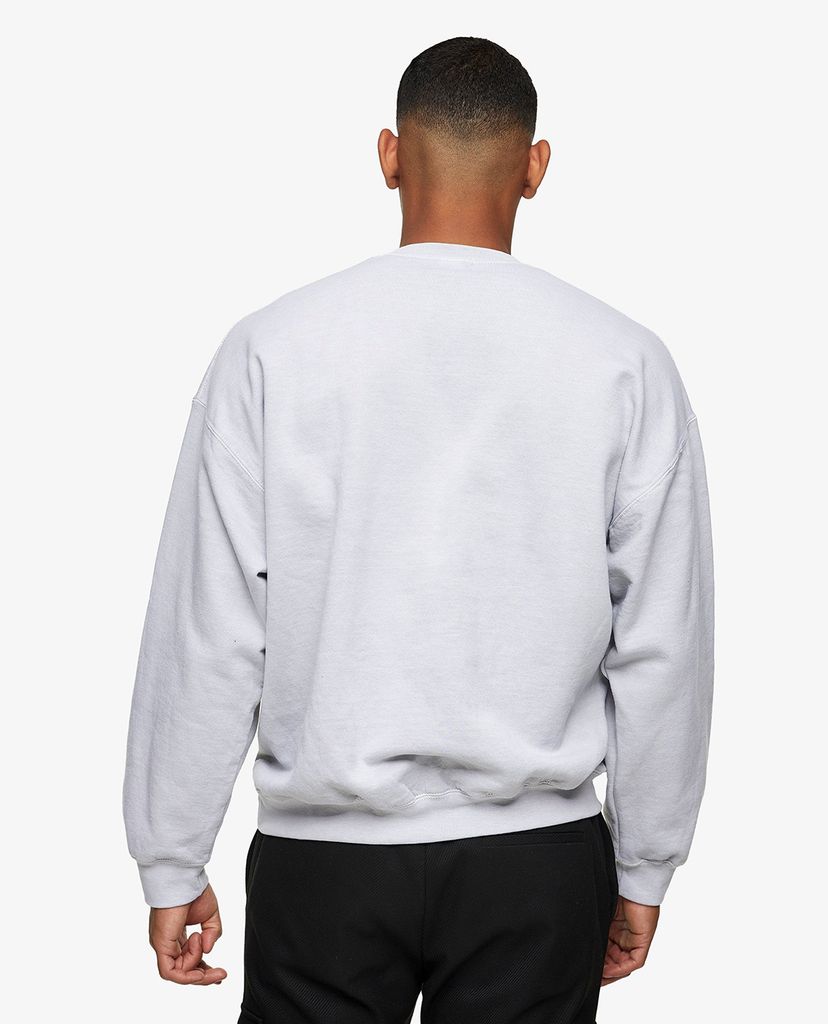 TOPMAN - Áo sweatshirt nam cổ tròn Grey Vertical Tokyo