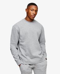 TOPMAN - Áo sweatshirt nam cổ tròn tay dài phom suông thời trang