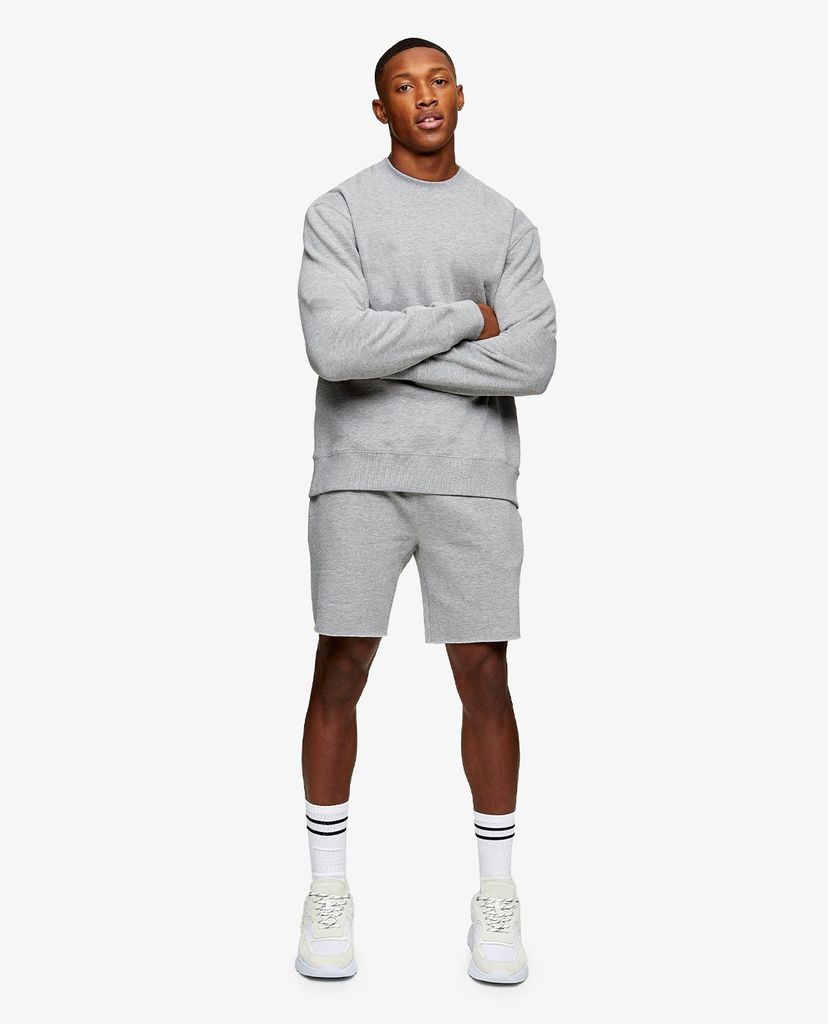 TOPMAN - Áo sweatshirt nam cổ tròn tay dài phom suông thời trang
