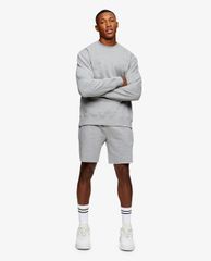 TOPMAN - Áo sweatshirt nam cổ tròn tay dài phom suông thời trang