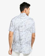 TOPMAN - Áo sơ mi nam tay ngắn cổ gập Floral Print