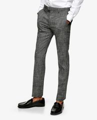 TOPMAN - Quần tây nam Grey Check Skinny