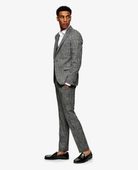 TOPMAN - Quần tây nam Grey Check Skinny