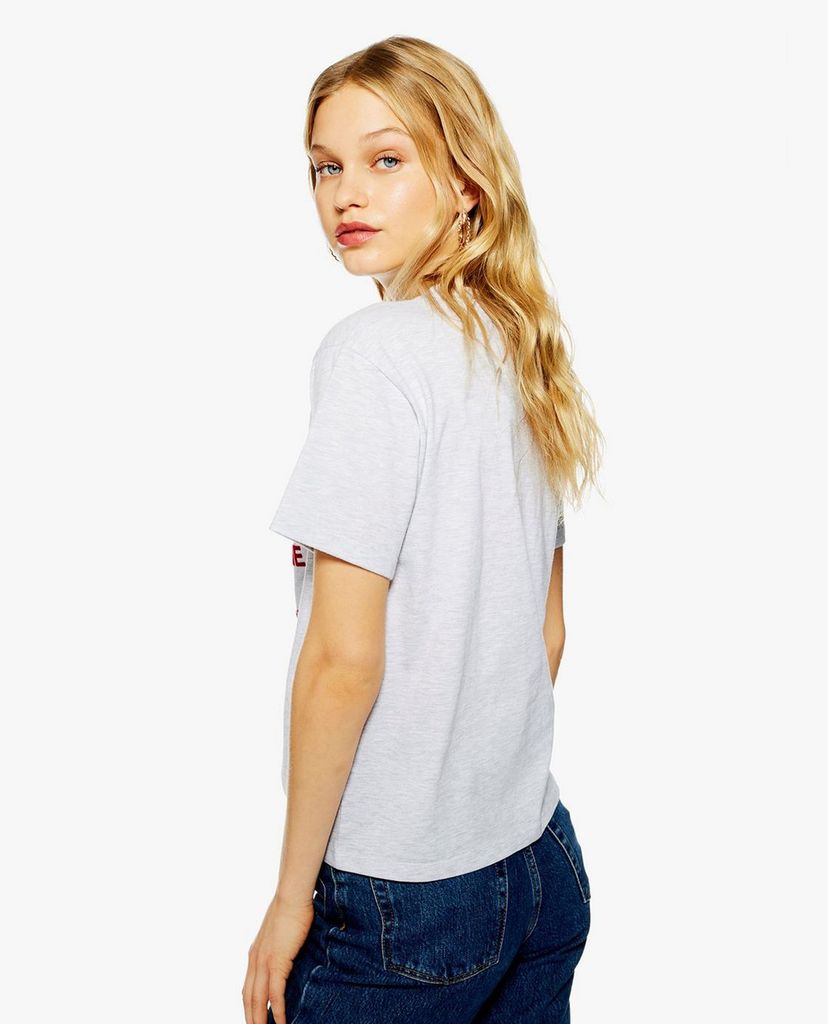 TOPSHOP - Áo thun nữ cổ tròn tay ngắn Feelings Come