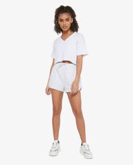 TOPSHOP - Quần shorts nữ rút dây 90'S Grey Marl Jersey Mini Runner